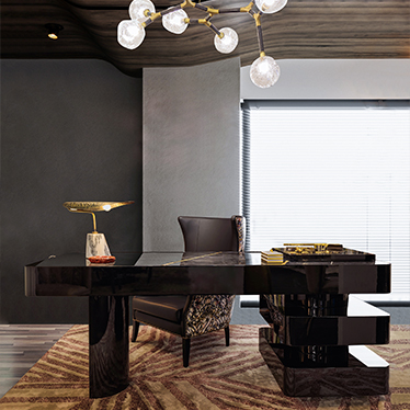 SHINTO II DESK, CALLA TABLE LIGHT, HORUS SUSPENSION LIGHT